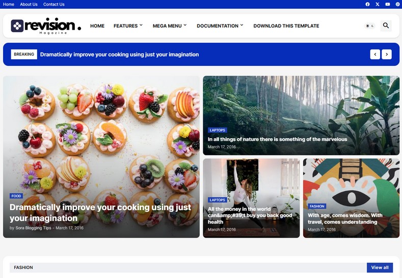 Revision Blogger Template