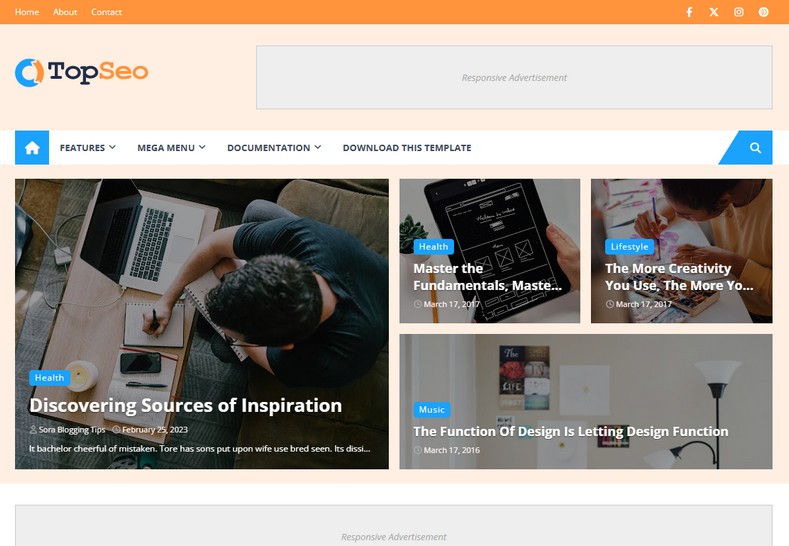 TopSEO Blogger Template