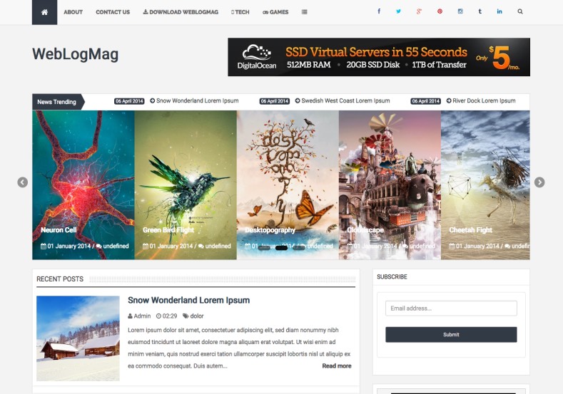 WebLogMag Responsive Blogger Template