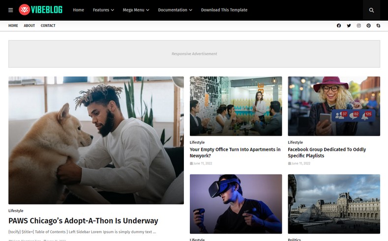 VibeBlog Blogger Template