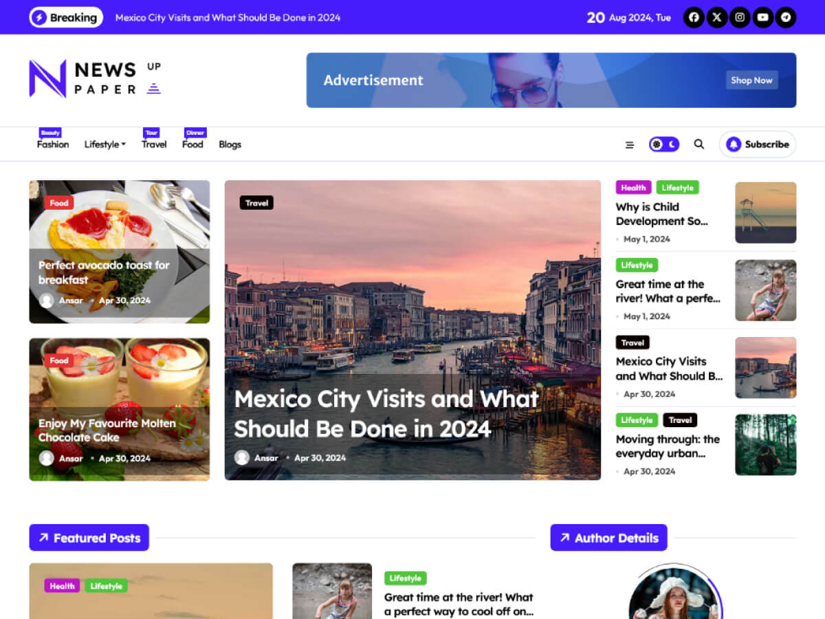 Newspaperup - Wordpress Theme