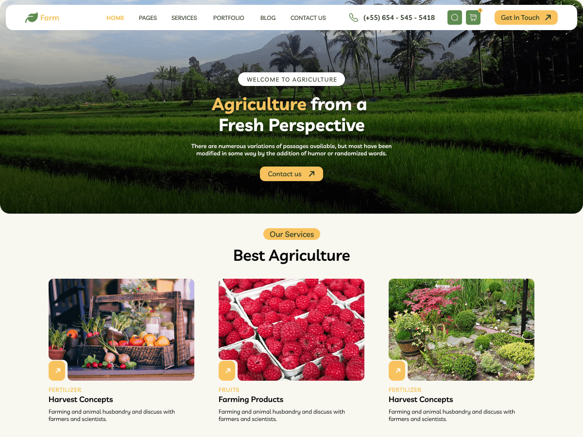 Farm Cultivation - Wordpress Theme