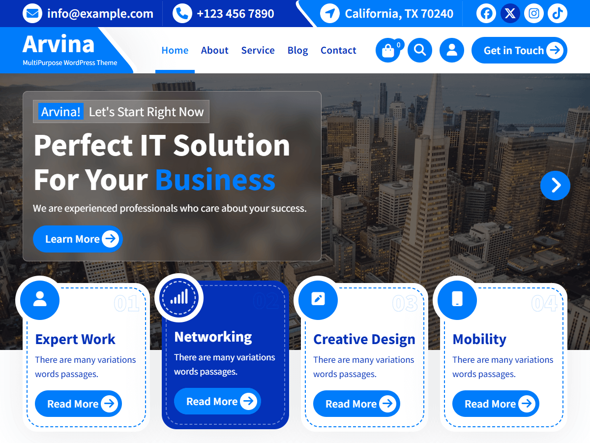 Arvina - Wordpress Theme